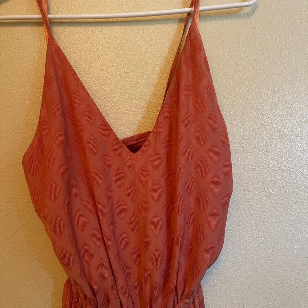 Elegant Coral Sleeveless jumpsuit